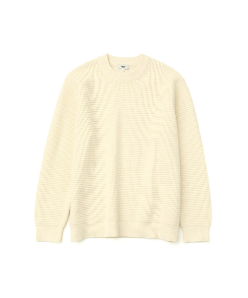 Waffle crewneck knit — свитер-crewneck, цвет ivory