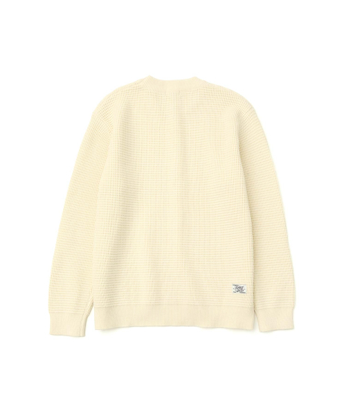 WMC(ダブリューエムシー)の「ワッフルクルーネックニット_IVORY(ニット/セーター・メンズ・アイボリー・MEDIUM/LARGE/X-LARGE)」の2枚目の写真