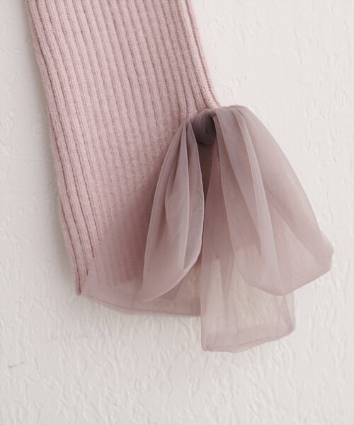 natural couture（ナチュラルクチュール）の「袖口チュールリボンニット（ニット/セーター・レディース・アイボリー/チャコールグレー/ピンク/ライトグレー・FREE）」の21枚目の写真