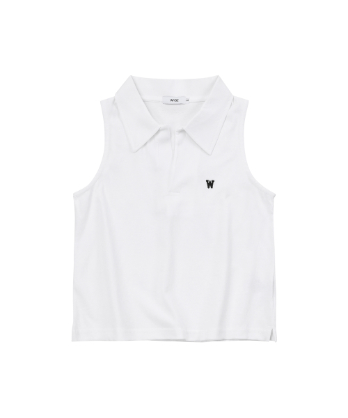 WYSE（ワイズ）の「スリットカラークロップノースリーブTシャツ（ホワイト）（Tシャツ/カットソー・レディース・その他・MEDIUM/SMALL）」の2枚目の写真