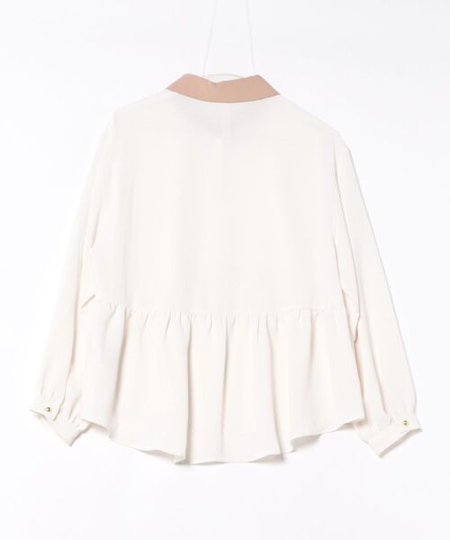 Q（キュー）の「ペプラムブラウス（シャツ/ブラウス・レディース・ブラック/アイボリー・MEDIUM）」の13枚目の写真