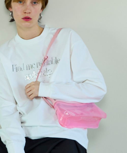 MAISON SPECIAL（メゾンスペシャル）の「Clear Skinny Bag/クリアスキニーバッグ（ハンドバッグ・レディース・ピンク/クリア/ブラック・FREE）」の3枚目の写真