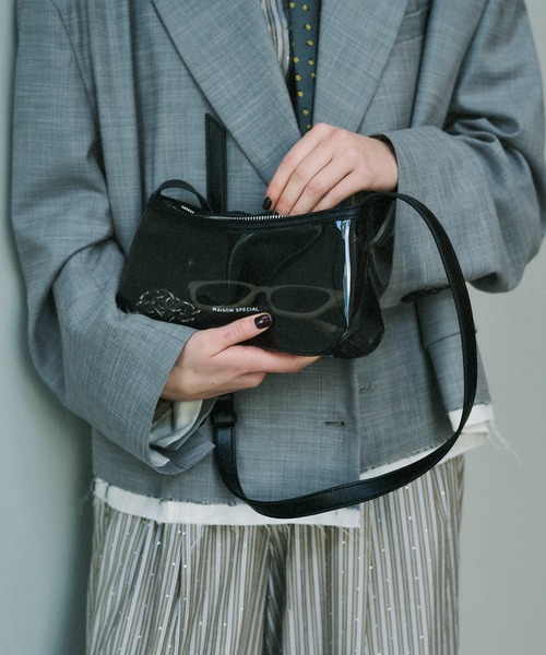 MAISON SPECIAL（メゾンスペシャル）の「Clear Skinny Bag/クリアスキニーバッグ（ハンドバッグ・レディース・ピンク/クリア/ブラック・FREE）」の2枚目の写真
