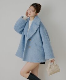 Chico（チコ）の「金ボタンシャギーミディジャケットコート（その他アウター）」