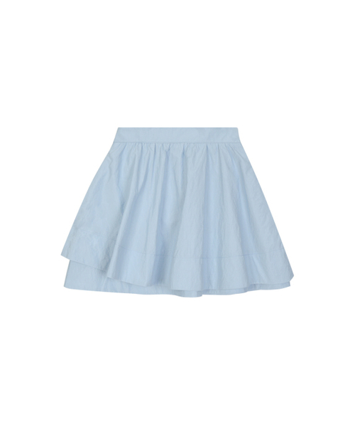 Shiny Double Flare Skirt S/BL