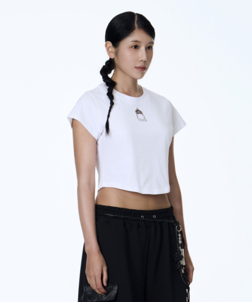 71TO96(チル ハナ トゥ グユク)の「Mini Keyring Crop T-Shirt (White)(Tシャツ/カットソー・レディース・ホワイト・FREE)」の3枚目の写真