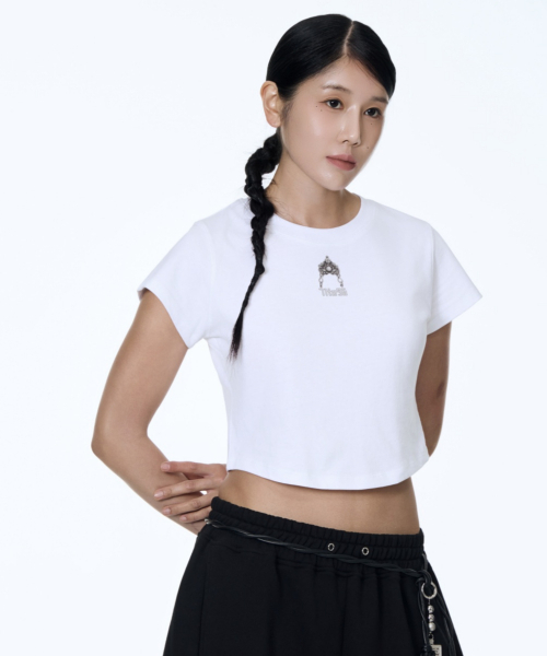 71TO96(チル ハナ トゥ グユク)の「Mini Keyring Crop T-Shirt (White)(Tシャツ/カットソー・レディース・ホワイト・FREE)」の4枚目の写真