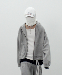 ROARINGRAD（ロアリングラド）の「25 エッセンシャル フードジップアップ グレー（パーカー）」