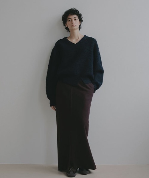 ETRE TOKYO（エトレトウキョウ）の「バンピーストールニットプルオーバー（ニット/セーター・レディース・ネイビー/ホワイト・FREE）」の6枚目の写真