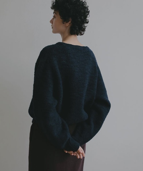 ETRE TOKYO（エトレトウキョウ）の「バンピーストールニットプルオーバー（ニット/セーター・レディース・ネイビー/ホワイト・FREE）」の10枚目の写真