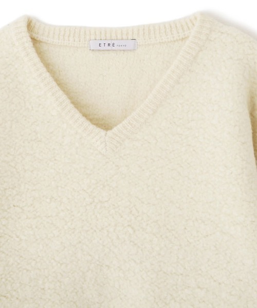 ETRE TOKYO（エトレトウキョウ）の「バンピーストールニットプルオーバー（ニット/セーター・レディース・ネイビー/ホワイト・FREE）」の20枚目の写真