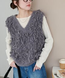 ベスト（グレー/灰色系・フリンジ）ファッション通販 - ZOZOTOWN
