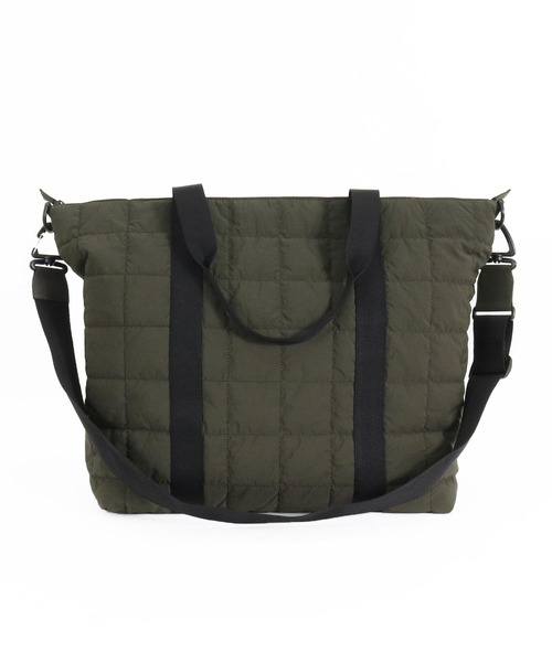 ADAMPATEK/square quilt shoulder tote bag/スクエアキルトビッグ