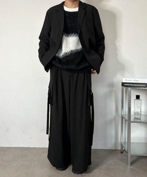 link lot(リンクロット)の「【バックゴム】 TR ワイドシルエット ドレイプ パラシュート カーゴパンツ(カーゴパンツ・メンズ・ブラック/チャコール・M/L)」の10枚目の写真