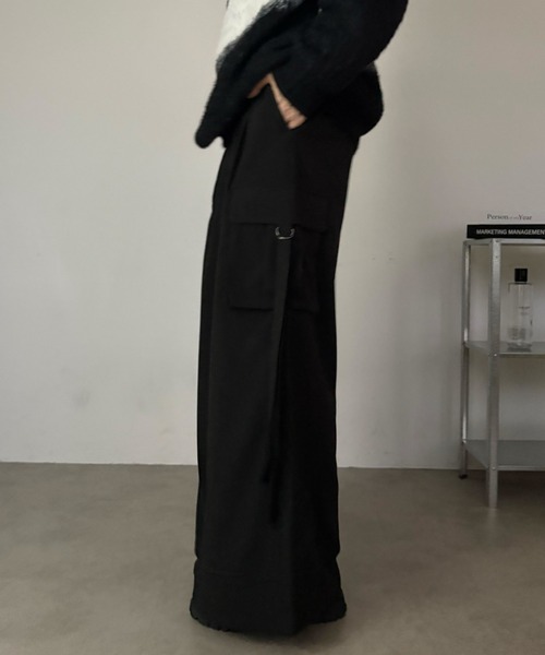 link lot(リンクロット)の「【バックゴム】 TR ワイドシルエット ドレイプ パラシュート カーゴパンツ(カーゴパンツ・メンズ・ブラック/チャコール・M/L)」の7枚目の写真