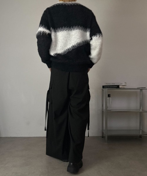 link lot(リンクロット)の「【バックゴム】 TR ワイドシルエット ドレイプ パラシュート カーゴパンツ(カーゴパンツ・メンズ・ブラック/チャコール・M/L)」の9枚目の写真