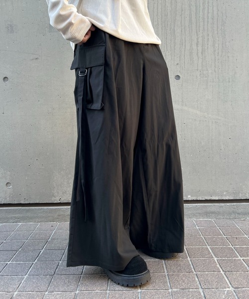 link lot(リンクロット)の「【バックゴム】 TR ワイドシルエット ドレイプ パラシュート カーゴパンツ(カーゴパンツ・メンズ・ブラック/チャコール・M/L)」の20枚目の写真