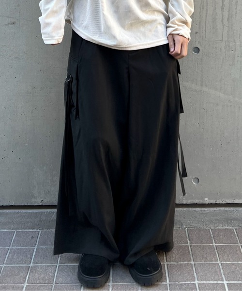 link lot(リンクロット)の「【バックゴム】 TR ワイドシルエット ドレイプ パラシュート カーゴパンツ(カーゴパンツ・メンズ・ブラック/チャコール・M/L)」の18枚目の写真