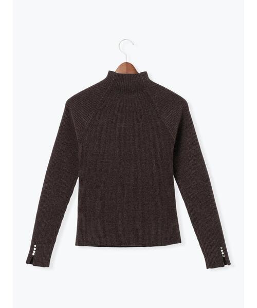 Te chichi（テチチ）の「モールリブスタンドネックニット（ニット/セーター・レディース・グリーン/チャコールグレー/オフホワイト・F）」の20枚目の写真