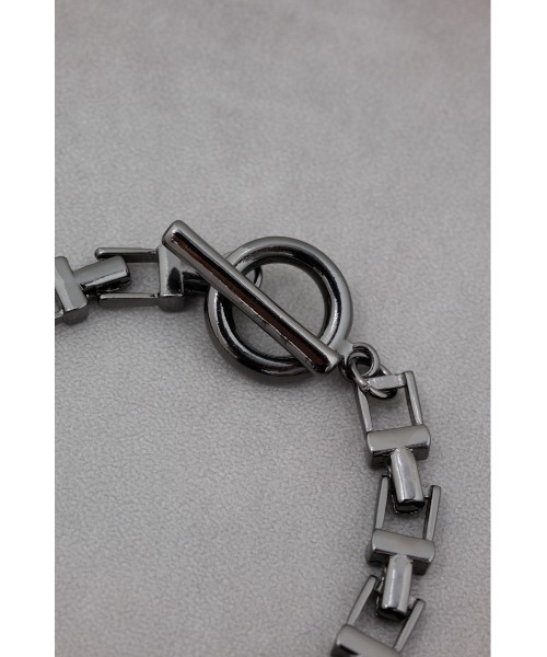 AZUL by moussy（アズールバイマウジー）の「スクエアブロックチェーンブレスレット（ブレスレット・メンズ・シルバー/ブラック・FREE）」の7枚目の写真