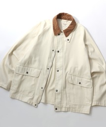 Lazar | Denim & Canvas Hunting Jacket/オーバーサイズ 襟コーデュロイ デニム キャンバス ハンティングジャケット/カバーオールジャケット/ブルゾン/レディース メンズ(ブルゾン)