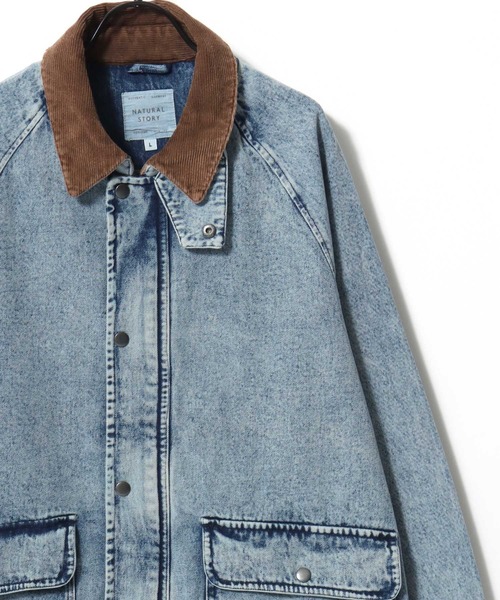 Lazar（ラザル）の「Denim & Canvas Hunting Jacket/オーバーサイズ 襟コーデュロイ デニム キャンバス ハンティングジャケット/カバーオールジャケット/ブルゾン/レディース メンズ（ブルゾン・メンズ・ブラウン/カーキ/ブラック/オフホワイト/ブラック系その他/ブルー・M/LL/L）」の12枚目の写真