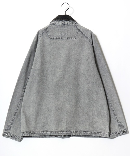 Lazar（ラザル）の「Denim & Canvas Hunting Jacket/オーバーサイズ 襟コーデュロイ デニム キャンバス ハンティングジャケット/カバーオールジャケット/ブルゾン/レディース メンズ（ブルゾン・メンズ・ブラウン/カーキ/ブラック/オフホワイト/ブラック系その他/ブルー・M/LL/L）」の18枚目の写真