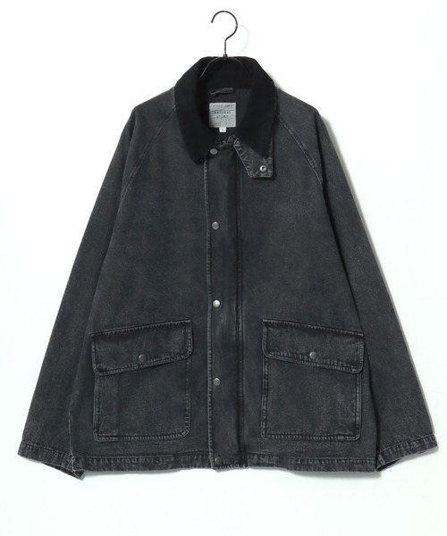 Lazar（ラザル）の「Denim & Canvas Hunting Jacket/オーバーサイズ 襟コーデュロイ デニム キャンバス ハンティングジャケット/カバーオールジャケット/ブルゾン/レディース メンズ（ブルゾン・メンズ・ブラウン/カーキ/ブラック/オフホワイト/ブラック系その他/ブルー・M/LL/L）」の15枚目の写真