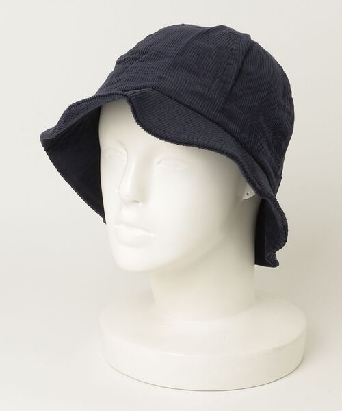 newhattan（ニューハッタン）の「【T14】【new hattan/ニューハッタン】COTTON CORDUROY BUCKET HAT（ハット・メンズ・ネイビー/ベージュ・S/M）」の2枚目の写真