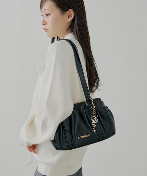 チホさん専用 チャーム付きタックデザインボストンバッグ（ボストンバッグ）｜Chico
