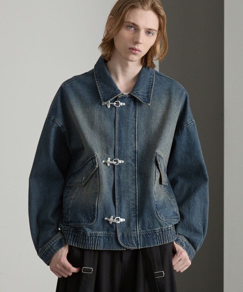 cussil/クシル】ヴィンテージライク デニム ファイヤーマンブルゾン