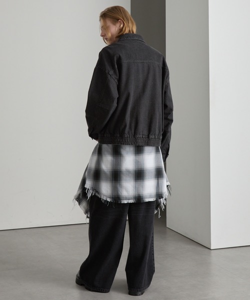 cussil（クシル）の「【cussil/クシル】ヴィンテージライク デニム ファイヤーマンブルゾン（デニムジャケット・メンズ・ブラック/ブルー・L/M/S）」の9枚目の写真