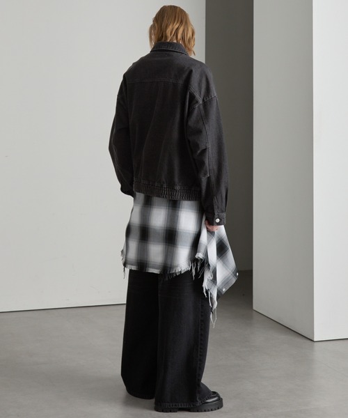 cussil（クシル）の「【cussil/クシル】ヴィンテージライク デニム ファイヤーマンブルゾン（デニムジャケット・メンズ・ブラック/ブルー・L/M/S）」の10枚目の写真