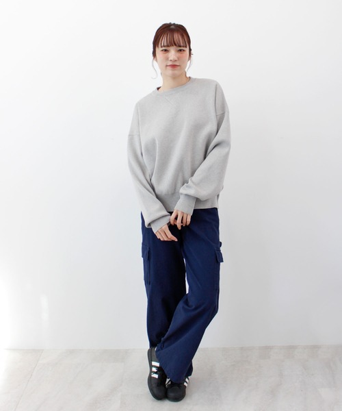 ABYS（アビス）の「《26SS 新作》スウェットライクニット（ニット/セーター・レディース・ライトイエロー/ライトピンク/オレンジ/ライトグレー・FREE）」の6枚目の写真