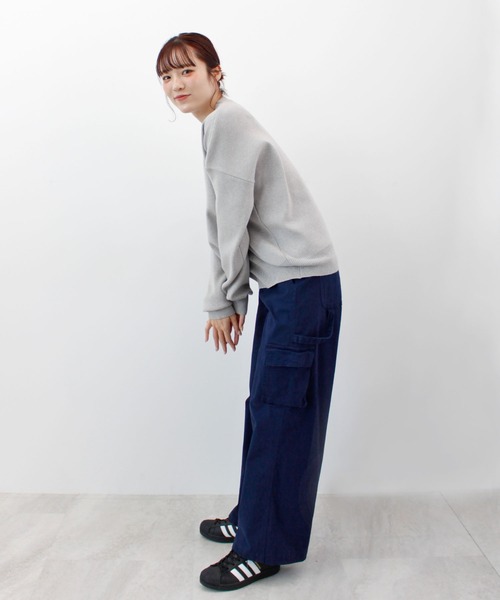 ABYS（アビス）の「《26SS 新作》スウェットライクニット（ニット/セーター・レディース・ライトイエロー/ライトピンク/オレンジ/ライトグレー・FREE）」の10枚目の写真