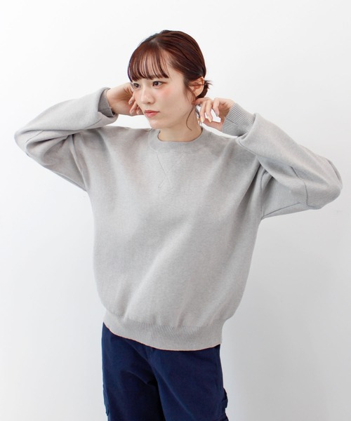ABYS（アビス）の「《26SS 新作》スウェットライクニット（ニット/セーター・レディース・ライトイエロー/ライトピンク/オレンジ/ライトグレー・FREE）」の12枚目の写真