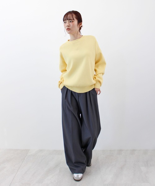 ABYS（アビス）の「《26SS 新作》スウェットライクニット（ニット/セーター・レディース・ライトイエロー/ライトピンク/オレンジ/ライトグレー・FREE）」の18枚目の写真