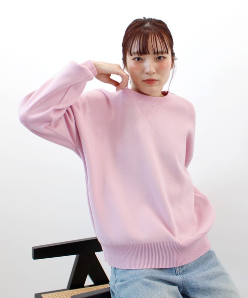 ABYS（アビス）の「《26SS 新作》スウェットライクニット（ニット/セーター・レディース・ライトイエロー/ライトピンク/オレンジ/ライトグレー・FREE）」の22枚目の写真