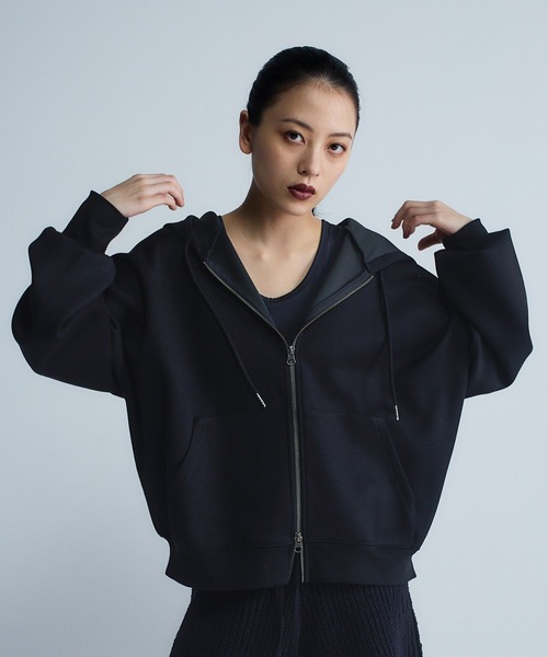 セール】【Les Fleurs】ダンボールフロントZIPパーカーLS/641545