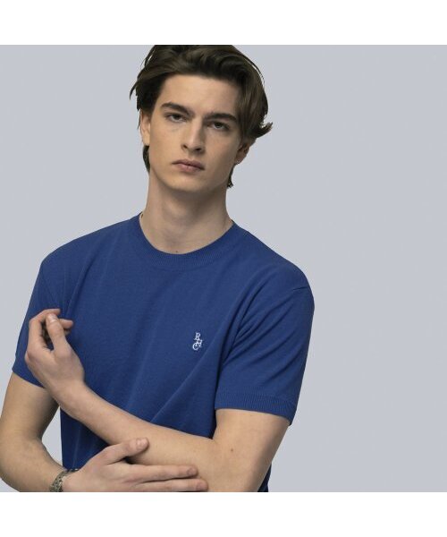 ROYAL CLUB HOLIDAY(ロイヤルクラブホリデー)の「RCH ヘクスリー 半袖ニットTシャツ ブルー(Tシャツ/カットソー・メンズ・その他・MEDIUM/LARGE)」の4枚目の写真