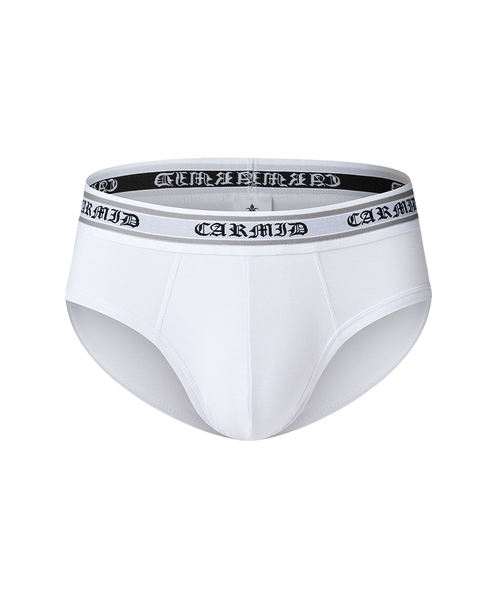 CARMID（カミド）の「カミドレタリング三角ブリーフ（ブリーフ・メンズ・ホワイト/ブラック/グレー・MEDIUM/LARGE/X-LARGE）」の2枚目の写真