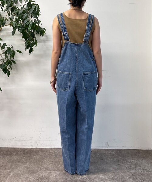 DouDou（ドゥドゥ）の「深Vデニムサロペット（つなぎ/オールインワン・レディース・ブルー・36/38）」の17枚目の写真