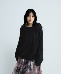 JEANASIS | レースパターンドロストプルオーバー/650173(ニット/セーター)