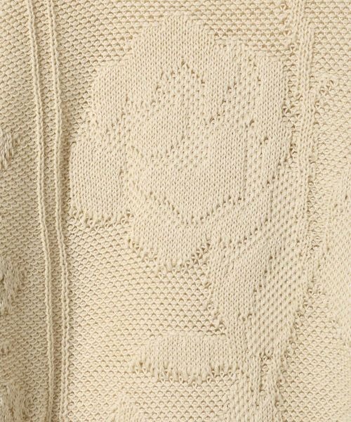 JEANASIS（ジーナシス）の「レースパターンドロストプルオーバー/650173（ニット/セーター・レディース・ホワイト/ブラック/ベージュ・FREE）」の13枚目の写真