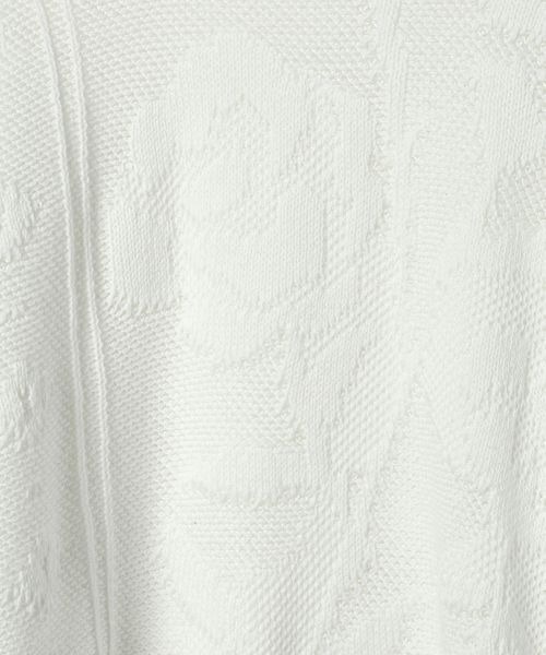 JEANASIS（ジーナシス）の「レースパターンドロストプルオーバー/650173（ニット/セーター・レディース・ホワイト/ブラック/ベージュ・FREE）」の12枚目の写真