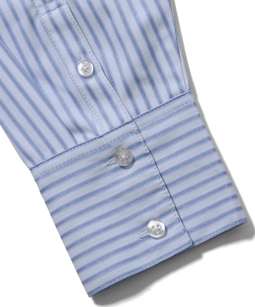 X-girl（エックスガール）の「FACE CROPPED L/S SHIRT（シャツ/ブラウス・レディース・ライトブルー/ホワイト/ピンク・S/M）」の7枚目の写真