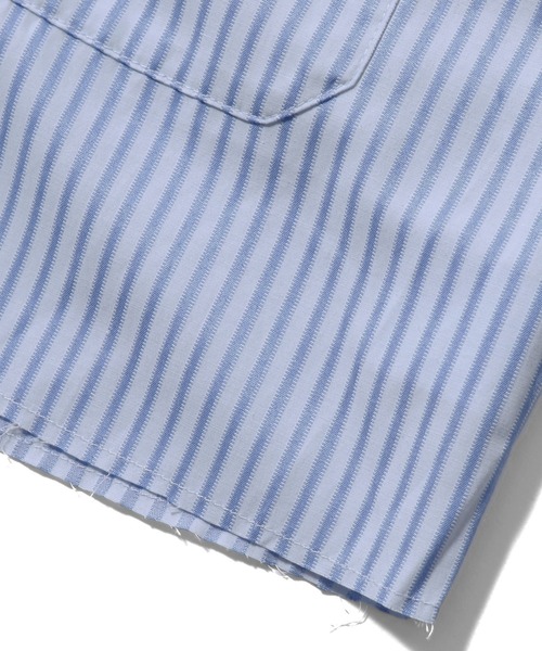 X-girl（エックスガール）の「FACE CROPPED L/S SHIRT（シャツ/ブラウス・レディース・ライトブルー/ホワイト/ピンク・S/M）」の8枚目の写真