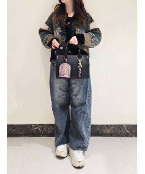 SAMANTHAVEGA（サマンサベガ）の「アニメ『ジョジョの奇妙な冒険 戦闘潮流』「カーズ」コラボコレクション　ハンドバッグ（ハンドバッグ・レディース・ブラック・FREE）」の9枚目の写真