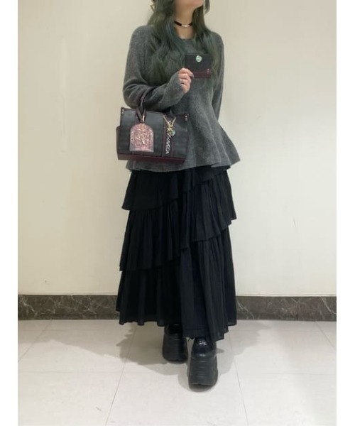 SAMANTHAVEGA（サマンサベガ）の「アニメ『ジョジョの奇妙な冒険 戦闘潮流』「カーズ」コラボコレクション　ハンドバッグ（ハンドバッグ・レディース・ブラック・FREE）」の8枚目の写真