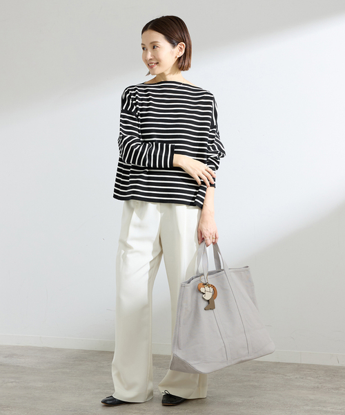 IENA（イエナ）の「ダブルボーダープルオーバー（ニット/セーター・レディース・ブラック系その他/ブルー・FREE）」の3枚目の写真